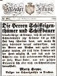 Anzeige in der Leipziger Zeitung vom 1. Dezember 1852