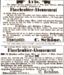 Schmelzmühle, Werbung aus Dresdner Nachrichten vom 19.02.1863